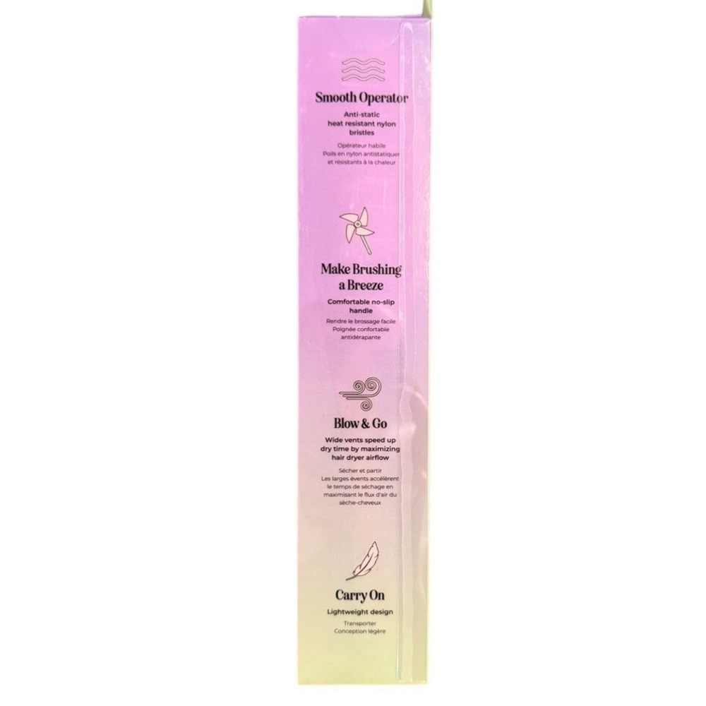 INH Curved Vent Hair Brush Pink Luxury Glamor Styling Tools Cute - Picture 8 of 10